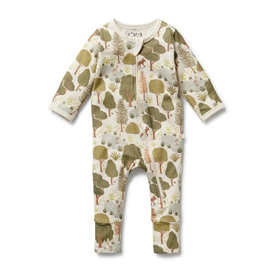 Little Trees Organic Zip Suit with Feet