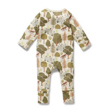 Load image into Gallery viewer, Little Trees Organic Zip Suit with Feet