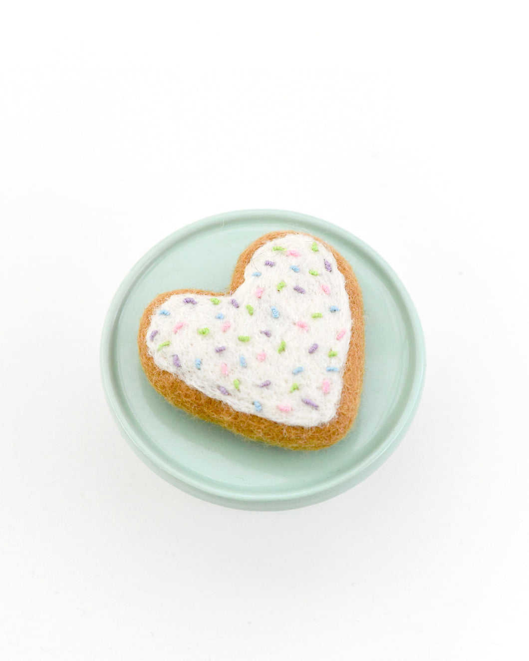 Felt Heart Icing Cookie with sprinkles