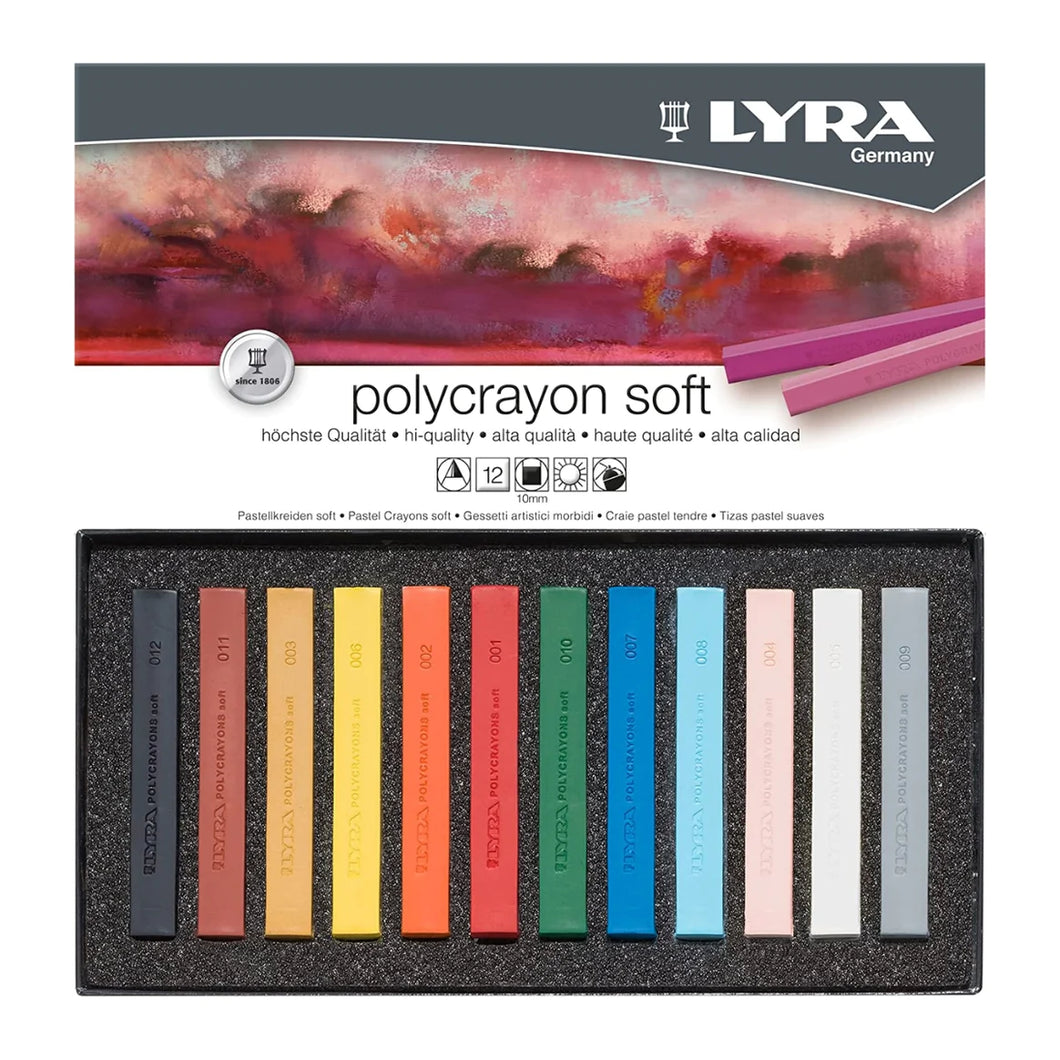 Lyra Polycrayon Soft - 12 Pastel Crayons