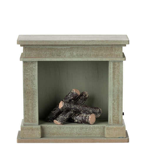 Maileg Miniature Fireplace for Mouse - Dusty Green