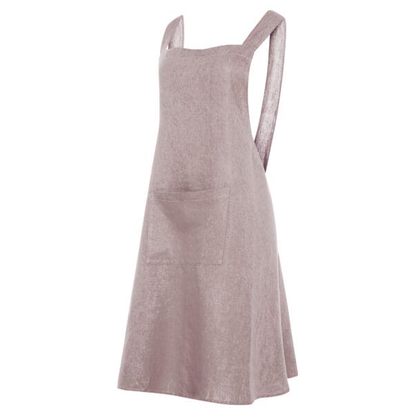French Linen Pinafore Work Apron - Fig