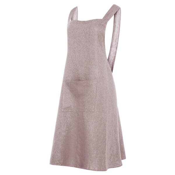 French Linen Pinafore Apron - Fig