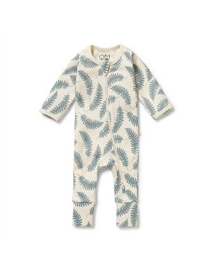 Little Fronds Organic Zipsuit with Feet