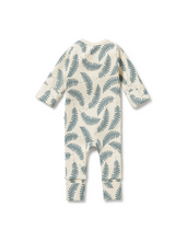 Load image into Gallery viewer, Little Fronds Organic Zipsuit with Feet