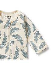 Load image into Gallery viewer, Little Fronds Organic Zipsuit with Feet