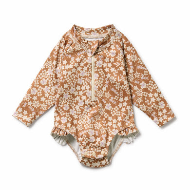 Hazel Floral Long Sleeved Swimsuit