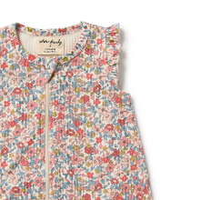 Load image into Gallery viewer, Summer Bloom Organic Ruffle Zipsuit