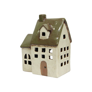 Tealight House Alsace Chapel - Olive green