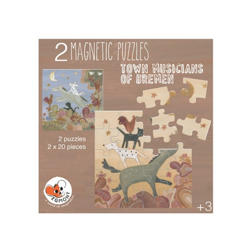 Egmont Magnetic Puzzle - Set of 2, Town Musicians of Bremen