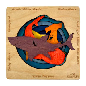 Ekoplay Endangered Sharks Five Layer Puzzle