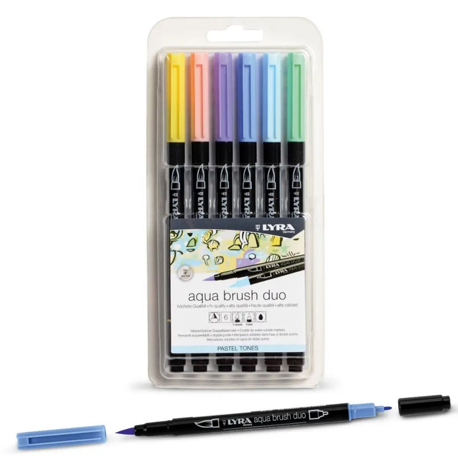Lyra Aquabrush Duo - Pastel 6