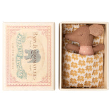 Load image into Gallery viewer, Maileg Sleepy Wakey Baby Mouse in Matchbox - Rose