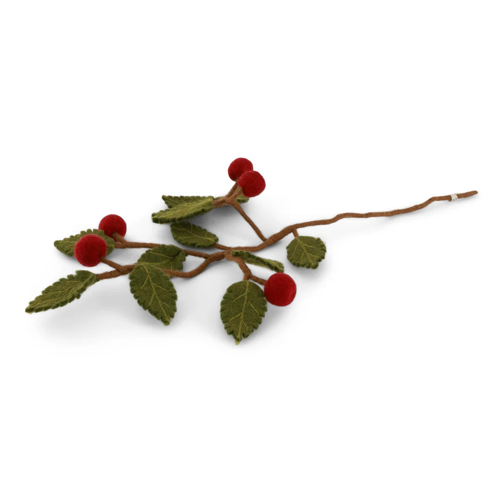 Gry & Sif Branch with Dark Red Apples