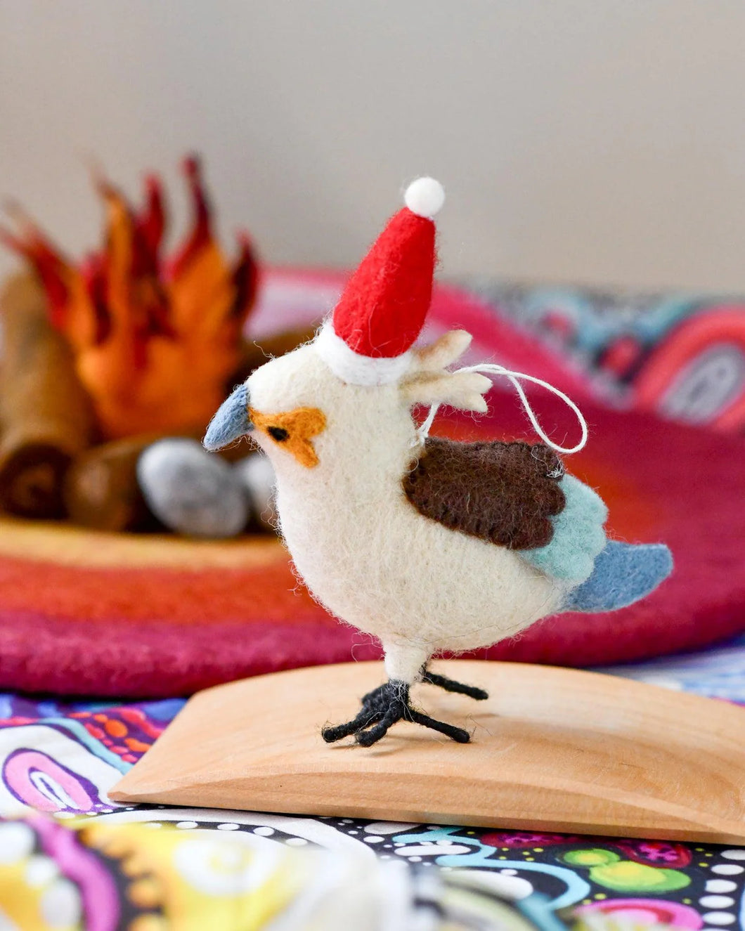 Felt Kookaburra Christmas Hanging Decoration