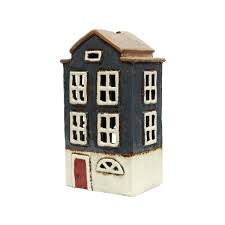 Tealight House Alsace Nordic Navy
