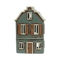 Tealight House Alsace with Shutters - Blue