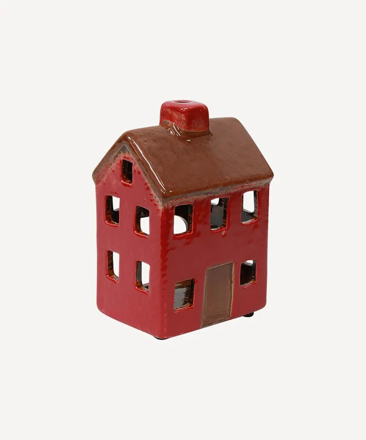 Tealight House Alsace Petite Chalet - Brown Red