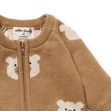 Load image into Gallery viewer, Beary Cute Organic Knitted Jacquard Suit