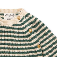 Load image into Gallery viewer, Clover Organic Knitted Stripe Kimono Cardigan