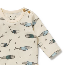 Load image into Gallery viewer, Woolly Whales Organic Bodysuit