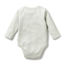 Load image into Gallery viewer, Fern Organic Stripe Rib Long Sleeved Bodysuit
