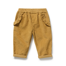 Load image into Gallery viewer, Amber Glow Organic Corduroy Ruffle Pants