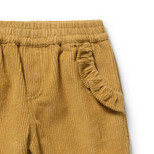 Load image into Gallery viewer, Amber Glow Organic Corduroy Ruffle Pants