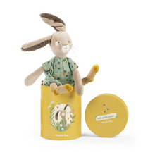 Load image into Gallery viewer, Trois Petits Lapins Sage Rabbit in gift box