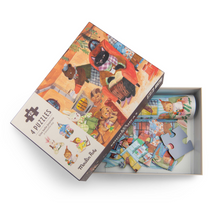 Load image into Gallery viewer, Les Minouchkas 4 mini puzzles ‘A Perfect Day’