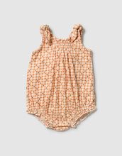 Load image into Gallery viewer, Wilson &amp; Frenchy Checkerberry Organic Crinkle Tie Playsuit