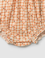 Load image into Gallery viewer, Wilson &amp; Frenchy Checkerberry Organic Crinkle Tie Playsuit