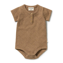 Load image into Gallery viewer, Wilson &amp; Frenchy Ginger Snap Organic Knitted Pointelle Bodysuit
