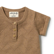 Load image into Gallery viewer, Wilson &amp; Frenchy Ginger Snap Organic Knitted Pointelle Bodysuit
