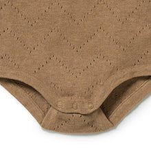 Load image into Gallery viewer, Wilson &amp; Frenchy Ginger Snap Organic Knitted Pointelle Bodysuit