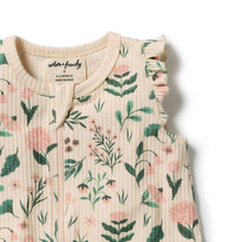 Load image into Gallery viewer, Wilson &amp; Frenchy Sweet Bloom Organic Ruffle Zipsuit