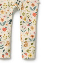 Load image into Gallery viewer, Wilson &amp; Frenchy Summer Garden Organic Zipsuit with Feet