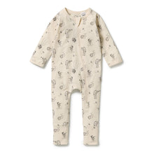Load image into Gallery viewer, Wilson &amp; Frenchy Whispering Willows Organic Zipsuit with Feet