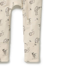 Load image into Gallery viewer, Wilson &amp; Frenchy Whispering Willows Organic Zipsuit with Feet