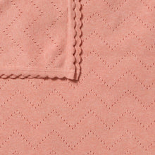 Load image into Gallery viewer, Wilson &amp; Frenchy Petal Pink Organic Knitted Pointelle Blanket