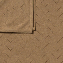 Load image into Gallery viewer, Wilson &amp; Frenchy Ginger Snap Organic Knitted Pointelle Blanket