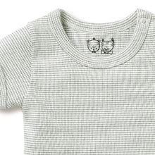 Load image into Gallery viewer, Wilson &amp; Frenchy Organic Stripe Rib Bodysuit - Fern