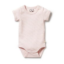 Load image into Gallery viewer, Wilson &amp; Frenchy Organic Stripe Rib Bodysuit - Cantaloupe