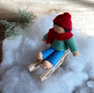 Ambrosius Hanging Sleigh Winter Doll
