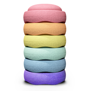 * Stapelstein Pastel Rainbow Set of 6