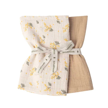 Garbo & Friends Mimosa Muslin Wrap -small, 2 pcs