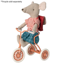 Load image into Gallery viewer, Maileg Tricycle Big Sister with Red Bag