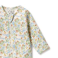 Load image into Gallery viewer, Wilson &amp; Frenchy Tinker Floral Organic Zipsuit with feet