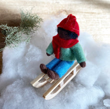 Load image into Gallery viewer, Ambrosius Hanging Sleigh Winter Doll