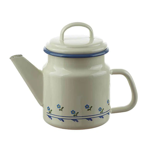 Enamel Tea Pot Flowers